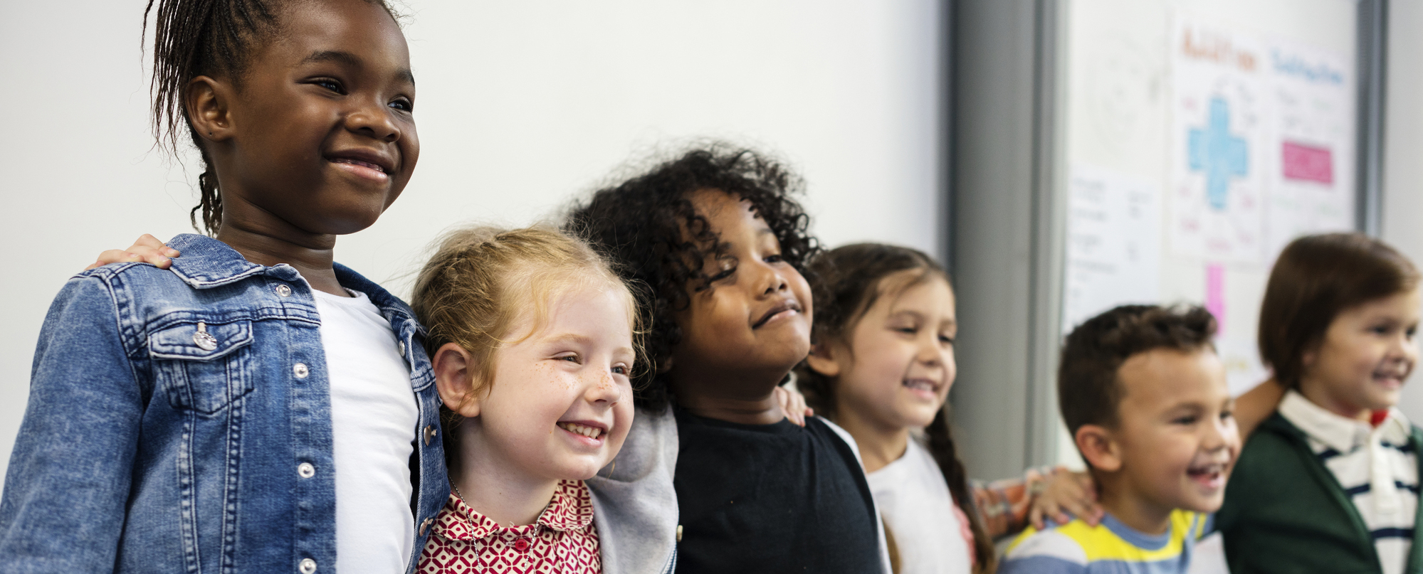 Photo of happy kids at elementary school